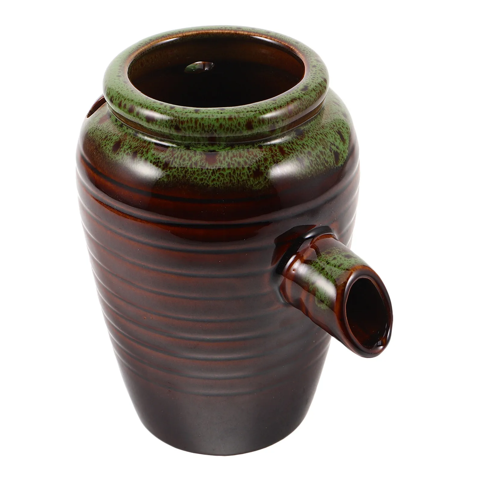Ceramic Jar Water Fountain Elegant Terracotta Pond Spitter Outdoor Garden Courtyard Decorative Waterfall Fountain Ceramic Pot
