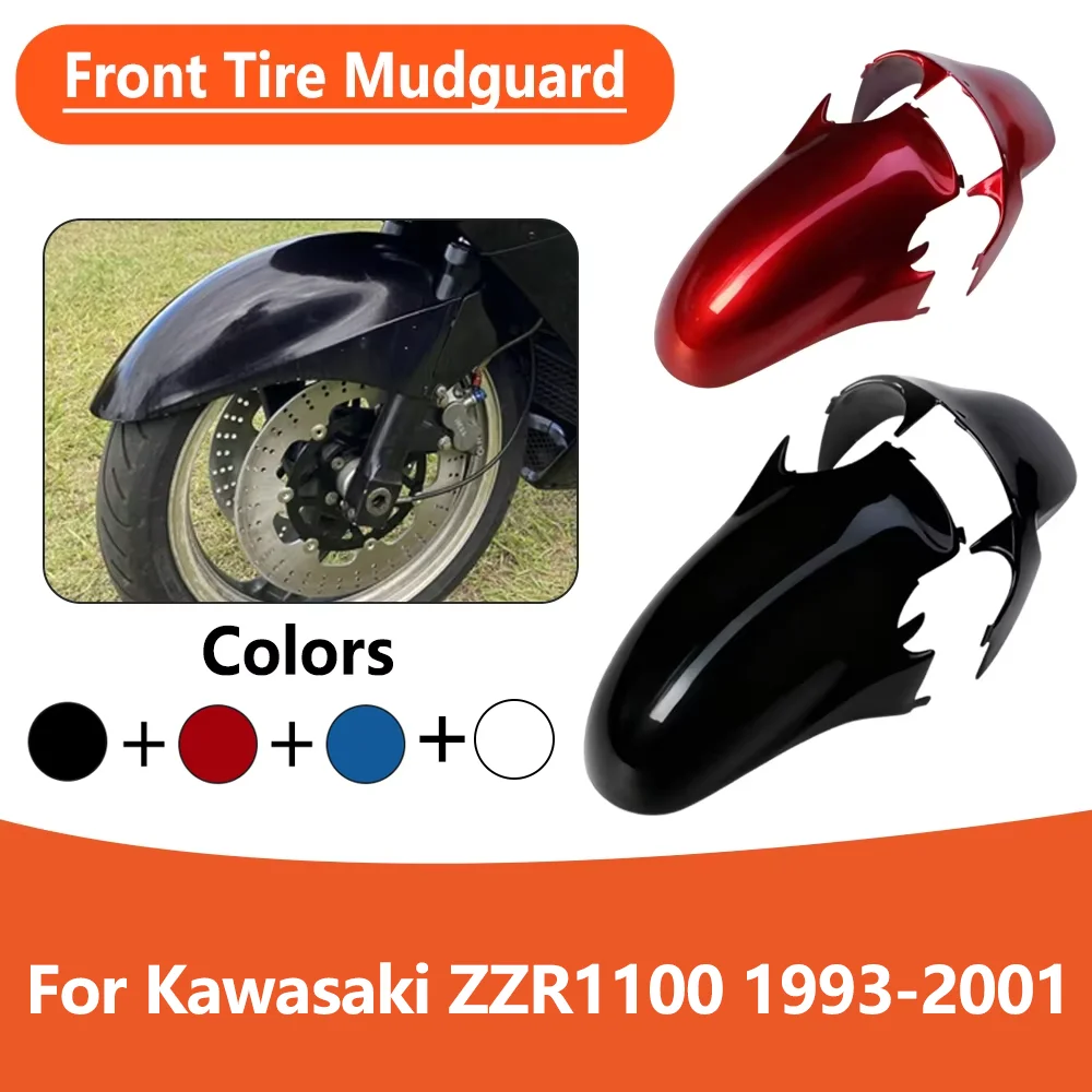 Motorcycle ABS Front Fender Mud Splash Guard Mudguards For Kawasaki ZZR1100 ZZR 1100 1993-2001 Fender Fairing Part Black Red