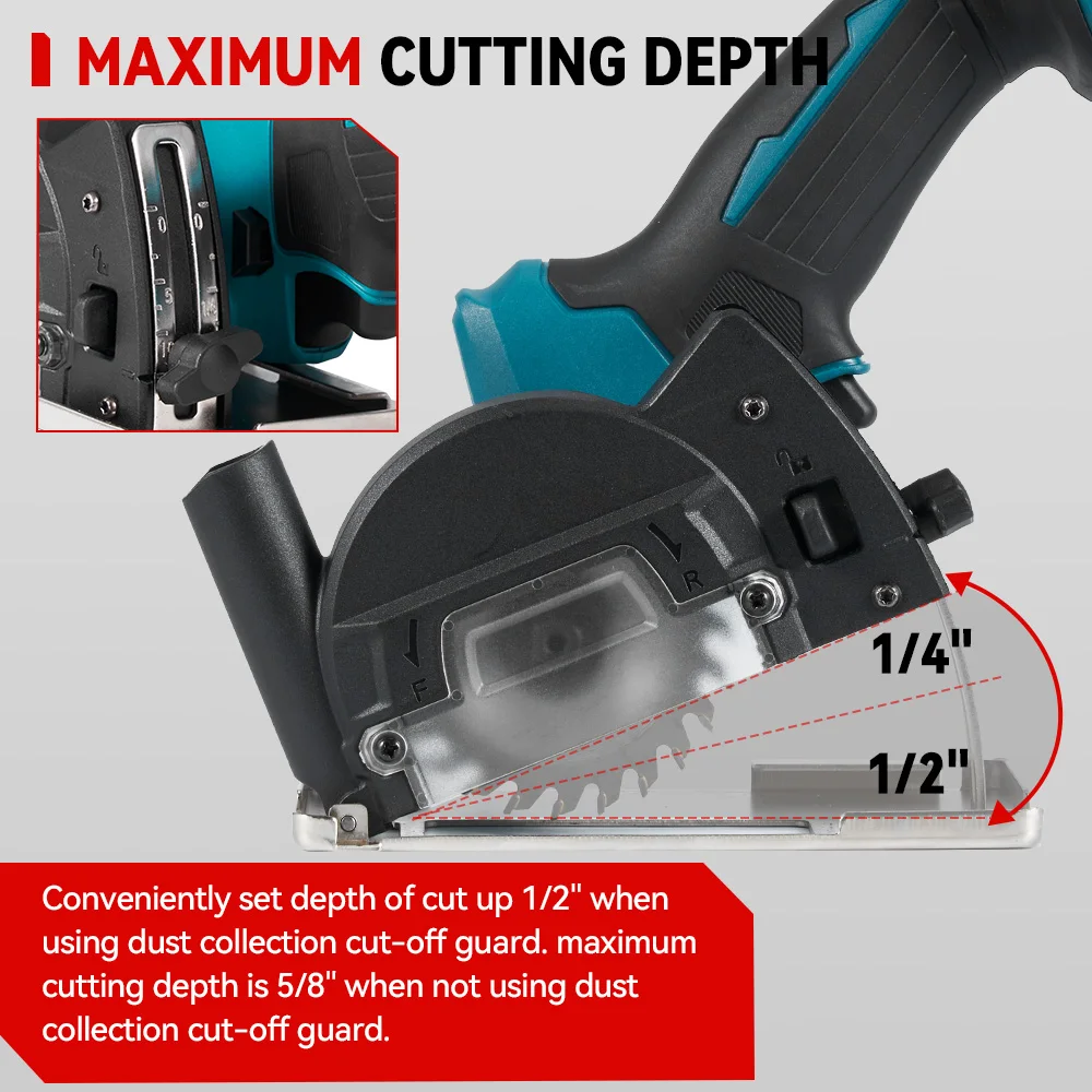 76mm Brushless Electric Angle Grinder Speed Adjustment Cordless Polishing Cutting Woodworking Power Tool For Makita 18V Battery