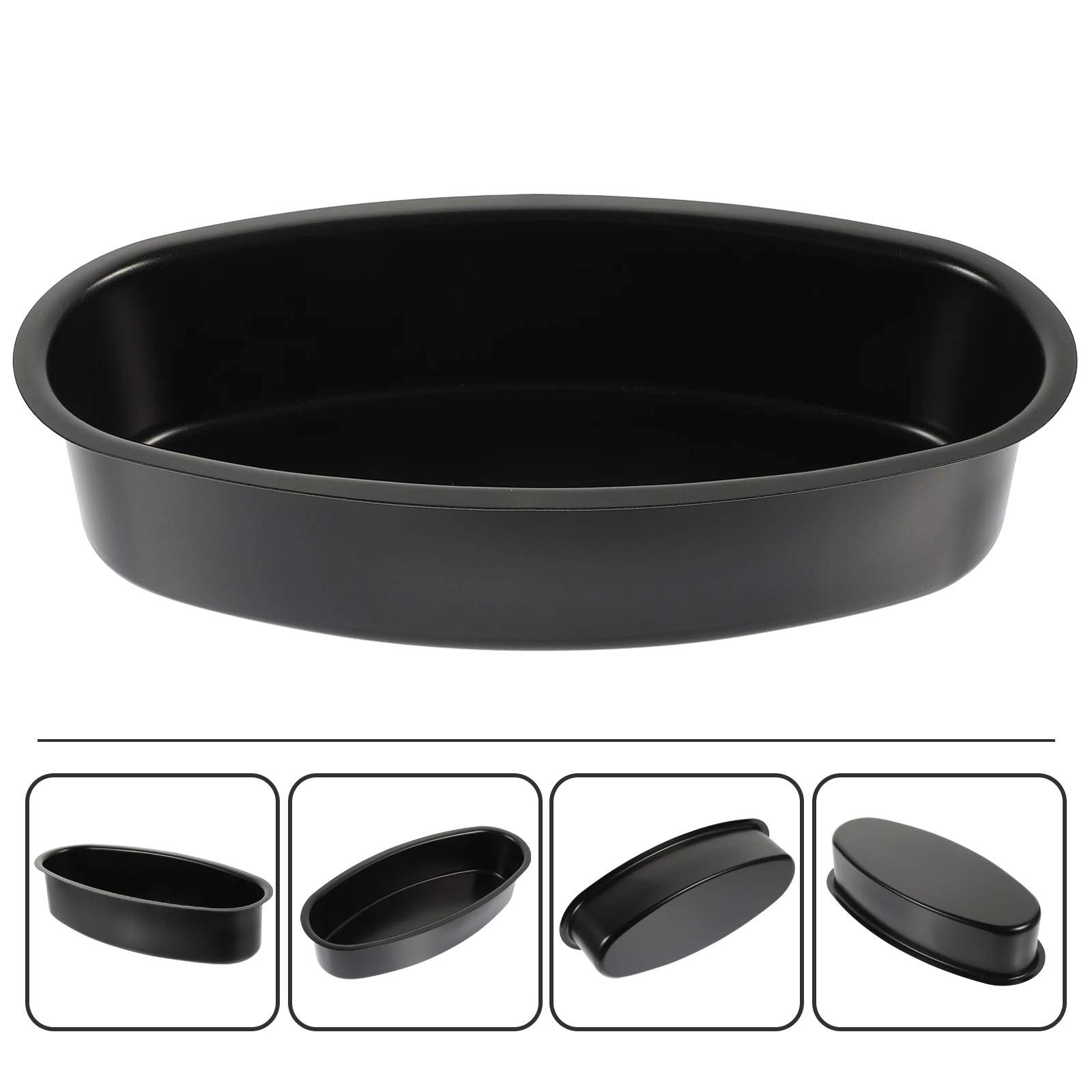 

Oval Non-Stick Carbon Steel Baking Pan Oven Cake Mold Kitchen Baking Tray Cheese Mold Heavy Duty Oven Ware