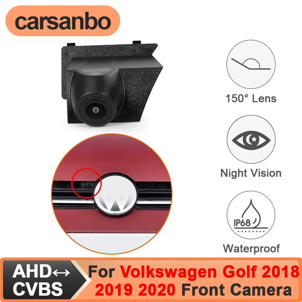 

Carsanbo Fit for Volkswagen Golf 2018 2019 2020 Front View Camera 150° CCD AHD Night Vision Fisheye Waterproof Parking Camera