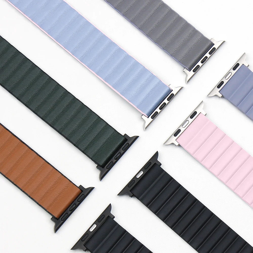 TPU magnetic suction Strap fits iWatch10/9/8/7/6/5 49mm 46mm Apple Watch with Autumn/Winter 38 40 41mm 42/44/45mm watchband