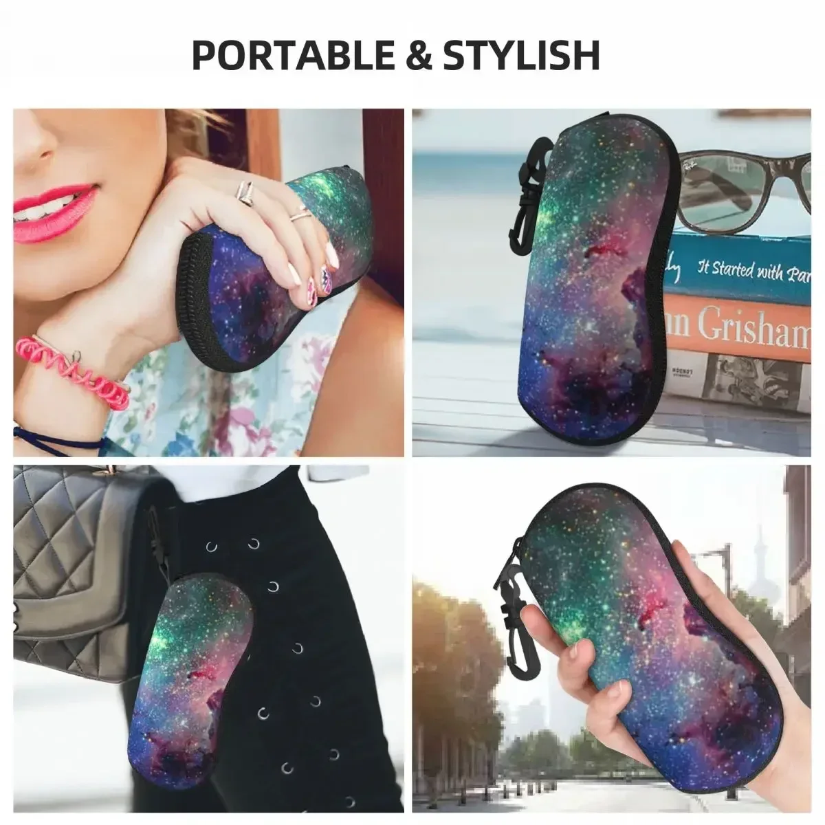 جالاكسي 1 شل نظارات حالة حامي النظارات الشمسية مربع النساء الرجال لينة النظارات حقيبة الحقيبة