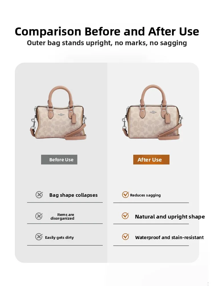 

Waterproof Boston 25 Inner Bag Rowan8 DuPont Paper Middle Bag Support Ultra-light Storage Organizer Cosmetic Pouch