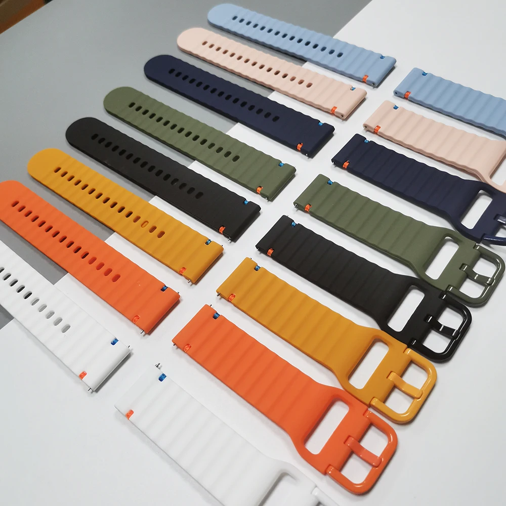 Sport Silicone Strap 20mm 22mm Watchband For Amazfit BALANCE 2/Bip 6 5/Active 2/GTS 4 2mini/GTR 4 2e 3 Pro 47mm Replace Bracelet