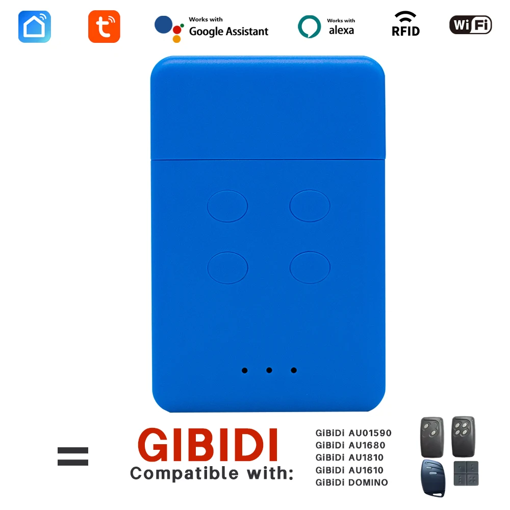 GIBIDI WIFI Smart Garage Door Opener Tuya Smartlife App 433mhz Remote Control for GIBIDI AU1600 AU1610 AU1680 AU1810 DOMINO