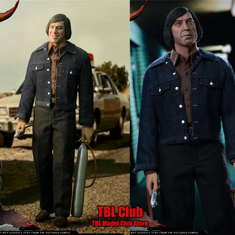 PRESENT TOYS PT-sp69 1/6 Scale Male Soldier Anton Mushroom Head Killer Javier Bardem Full Set 12inch Action Figure Doll