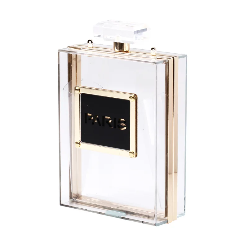 New Transparent Acrylic Bag Women Vertical Square Bags Shoulder Messenger Banquet Dress Dinner Bag