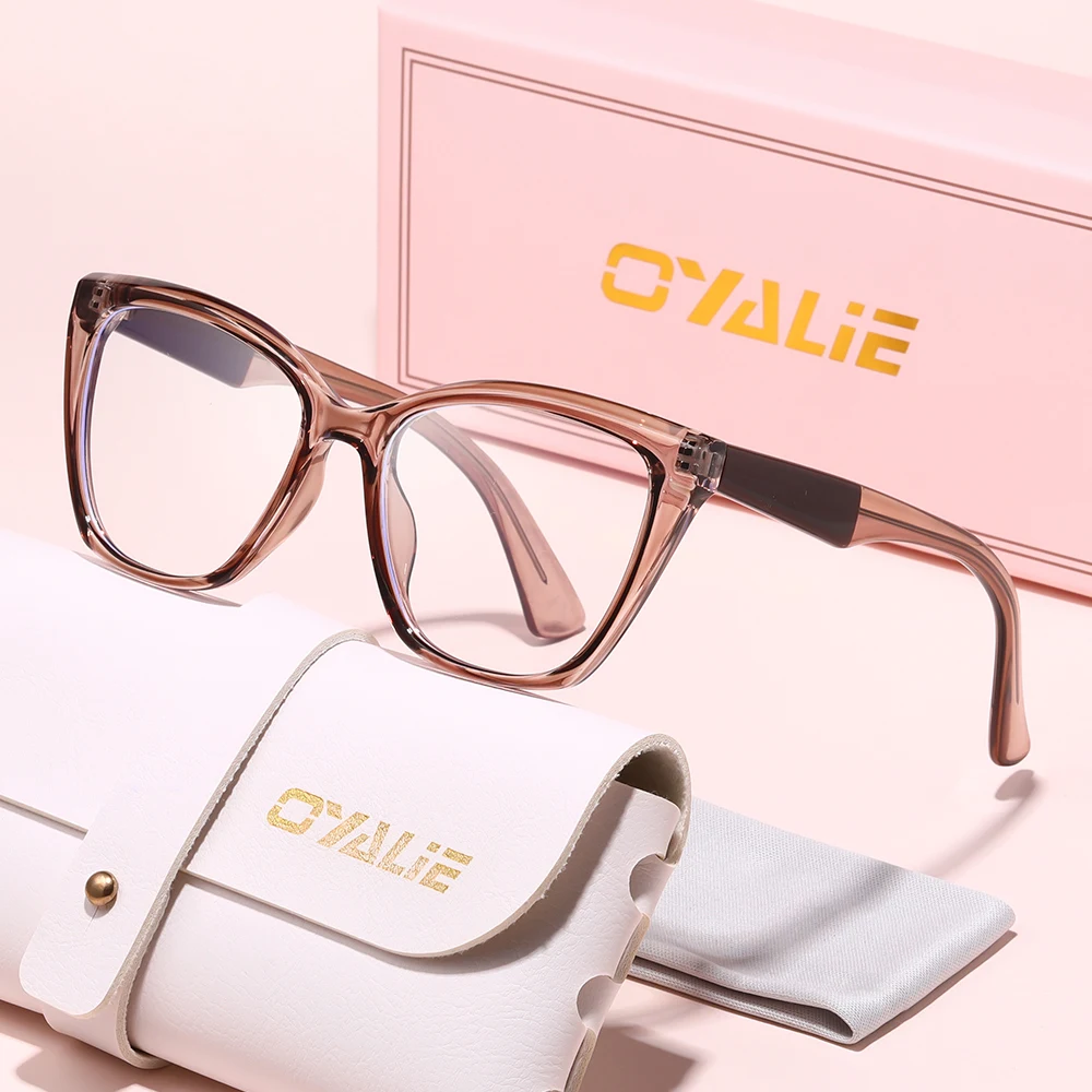 نظارات Oyalie الكلاسيكية بإطار متعدد الألوان، بتصميم رائع وخطوط ناعمة لتعديل ملامح الوجه، مناسبة للمطابقة مع المناسبات والملابس