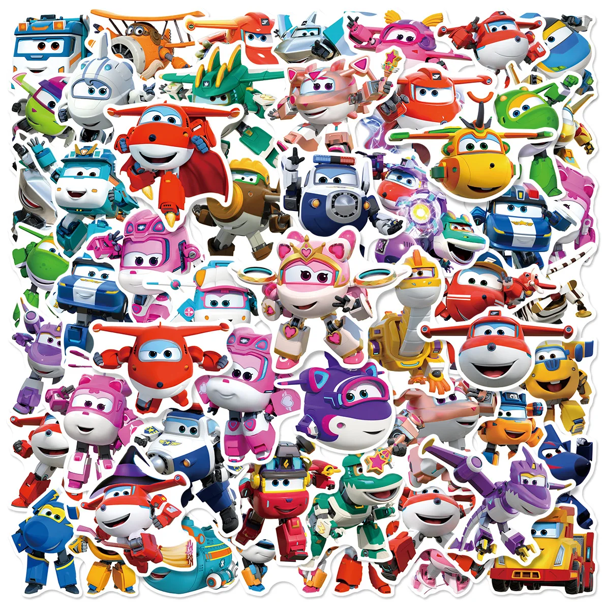 

10/30/50PCS 3D Education Cartoon Super Wings Cute Jett Graffiti Stickers DIY Pencil Case Notebook Luggage Decorative Stickers