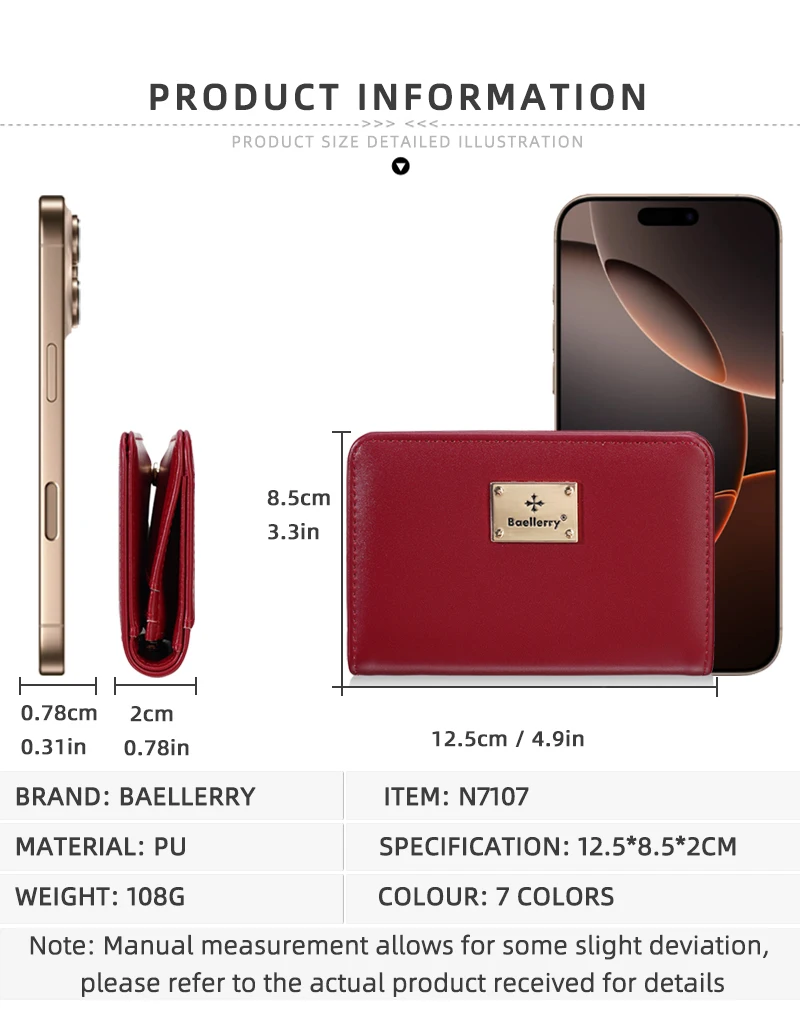 High-Quality New Women's Short Wallet High Capacity Card Clips Simple Zipper Coin Pocket Photo Holder Wallet for Girls