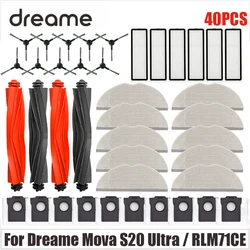 Dreame Mova S20 Ultra / RLM71CE Spare Parts Main Side Brush Hepa Filter Mop Pad Dust Bag Accessories Consumables