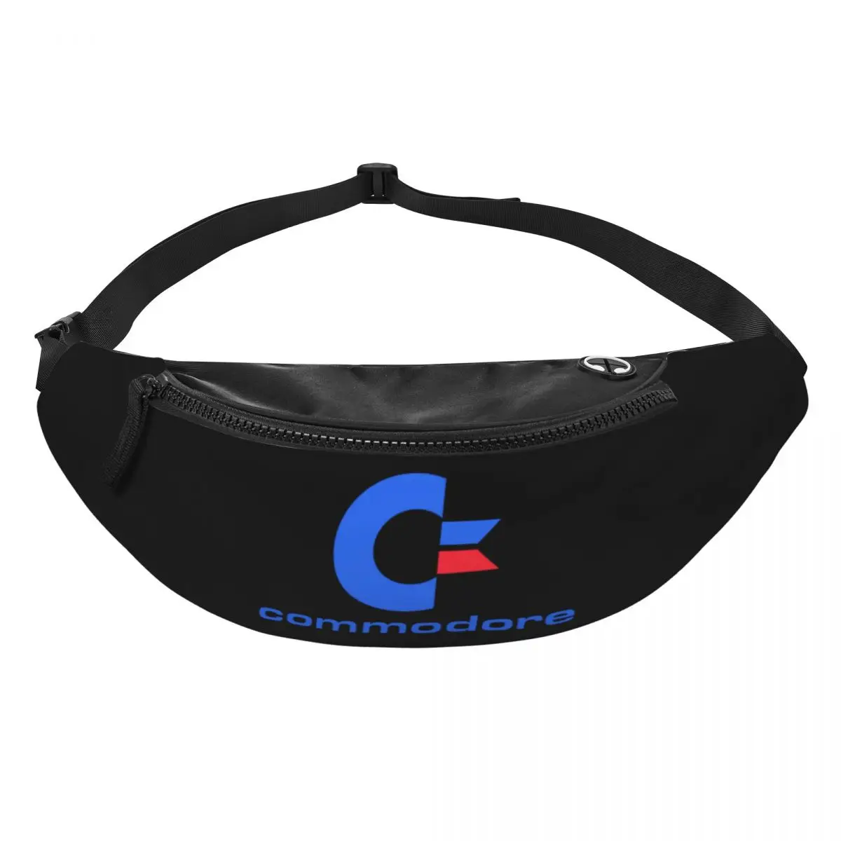 Commodore 64 Fanny Pack Women Men Custom C64 Amiga Computer Crossbody Waist Bag for Travel Hiking Phone Money Pouch