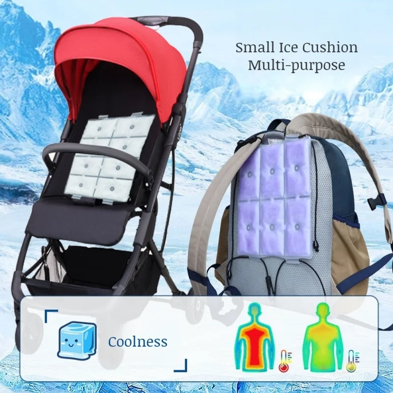 Mochila pcm con almohadillas de hielo frescas, pegatinas de hielo, Bolsa Escolar fija, accesorios de bolsa de refrigeración, suministros de verano