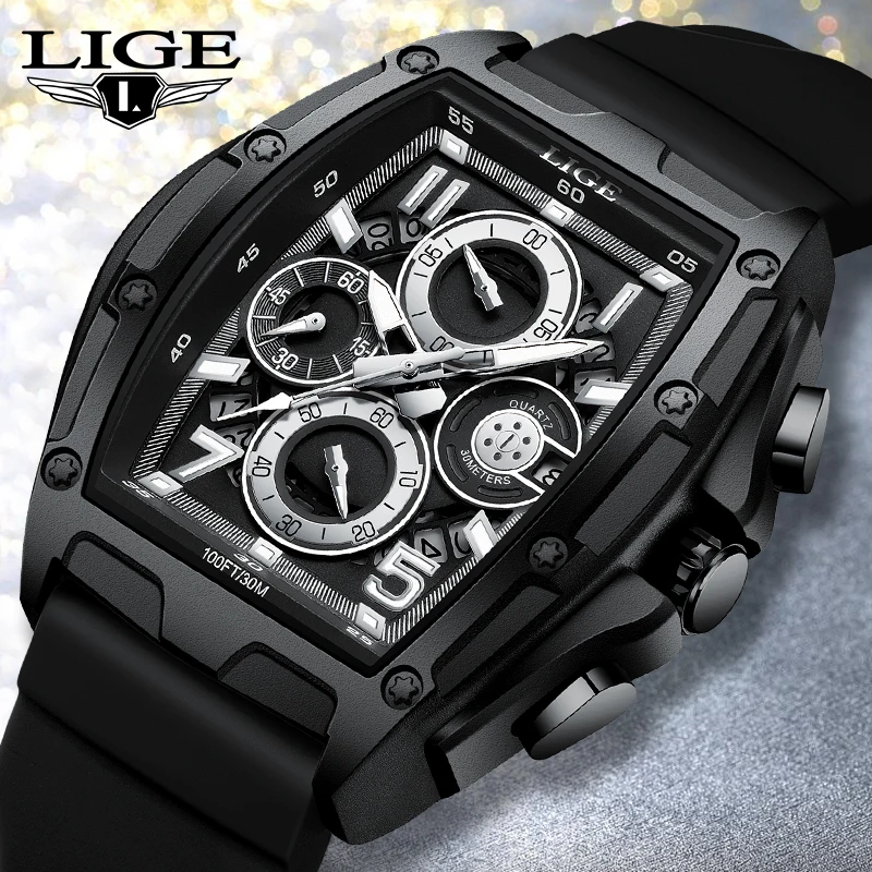 Reloj Hombre موضة رجال الأعمال الساعات العسكرية الرياضية كوارتز ساعات المعصم مقاوم للماء التقويم مضيئة كرونوغراف رجل ساعة