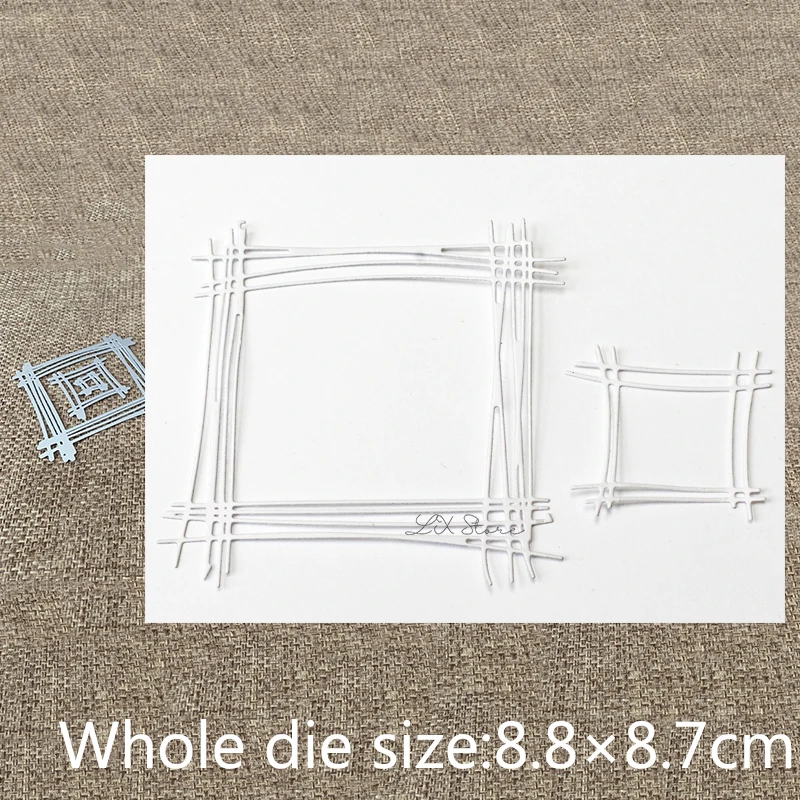 New Design Craft Metal stencil mold Cutting Dies Doodle square decoration scrapbook die cuts Album Paper Card Craft Embossing