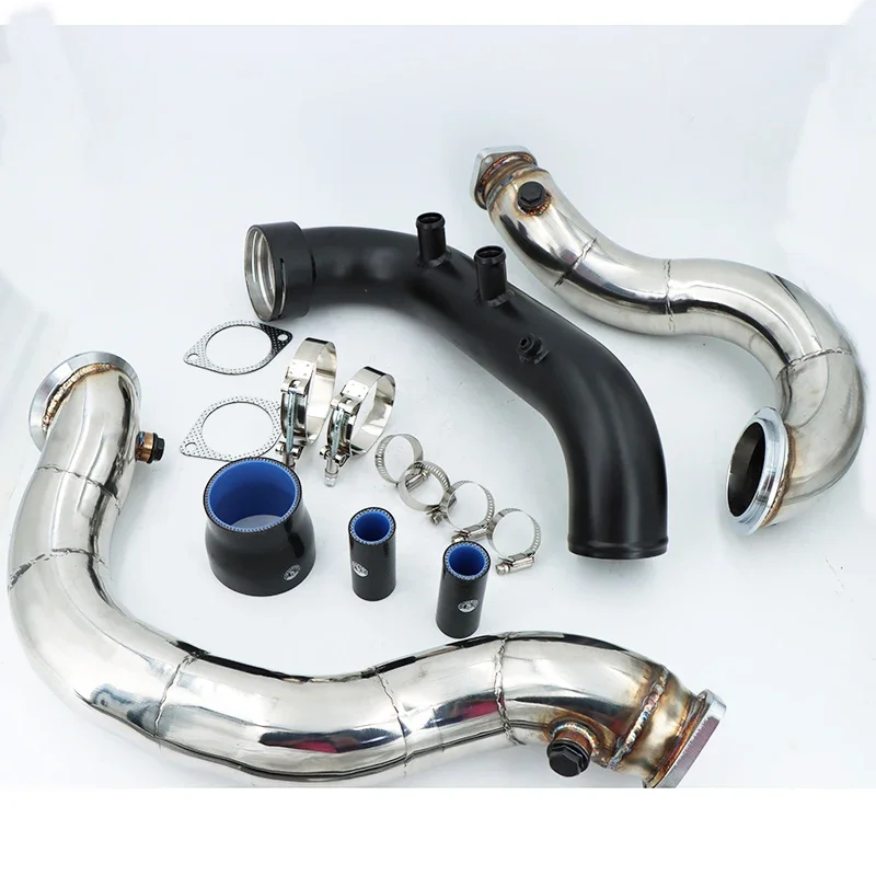 High Performance quality FOR N54 3.0T E82 E88 E90 E92 E8X E9X 135i 335i Intake Turbo charge pipe Cooling kit Catless Downpipe