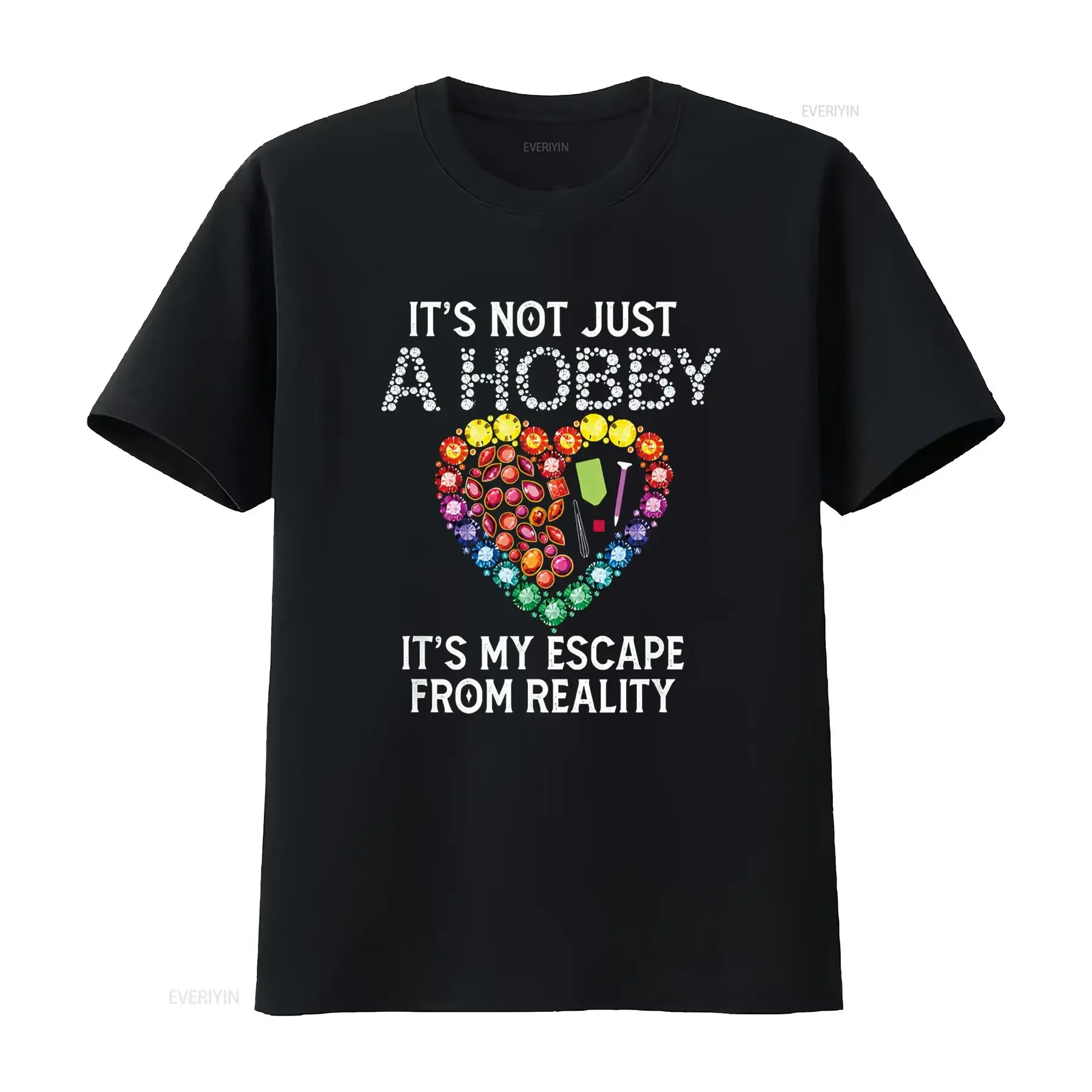 Not Just Hobby It s My Escape From Reality Diamond Painting T Shirt vintage Washed Stylish designer clothes Stretched homme
