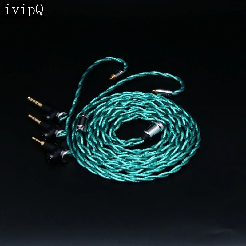 ivipQ-252 Modular Sterling Silver Palladium+5N Sterling Silver Earphone Upgrade Cable With 0.78 2PIN MMCX IE900 For IEM FD7 MK4