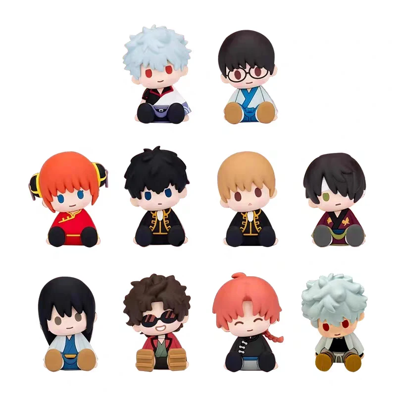 

Bandai Box Eggs GINTAMA Glue-drop Sitting Figure Anime Trendy Toy Model Gifts Toy Collection for Kids Action Figure Model