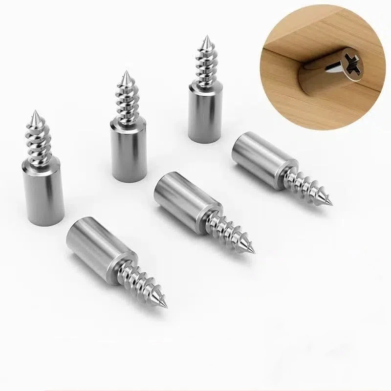30/100pcs Tapping Screws Set with Rubber Sleeves for Wood Furniture - Suitable for Cabinets Bookshelves Storage Racks Wardrobes