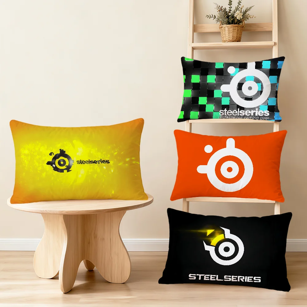 Fotografia 5: Capa de Almofada Retangular S-SteelSeries Moderna e Estilosa para Sofá, Sala de Estar, Quarto e Dormitório - Presente