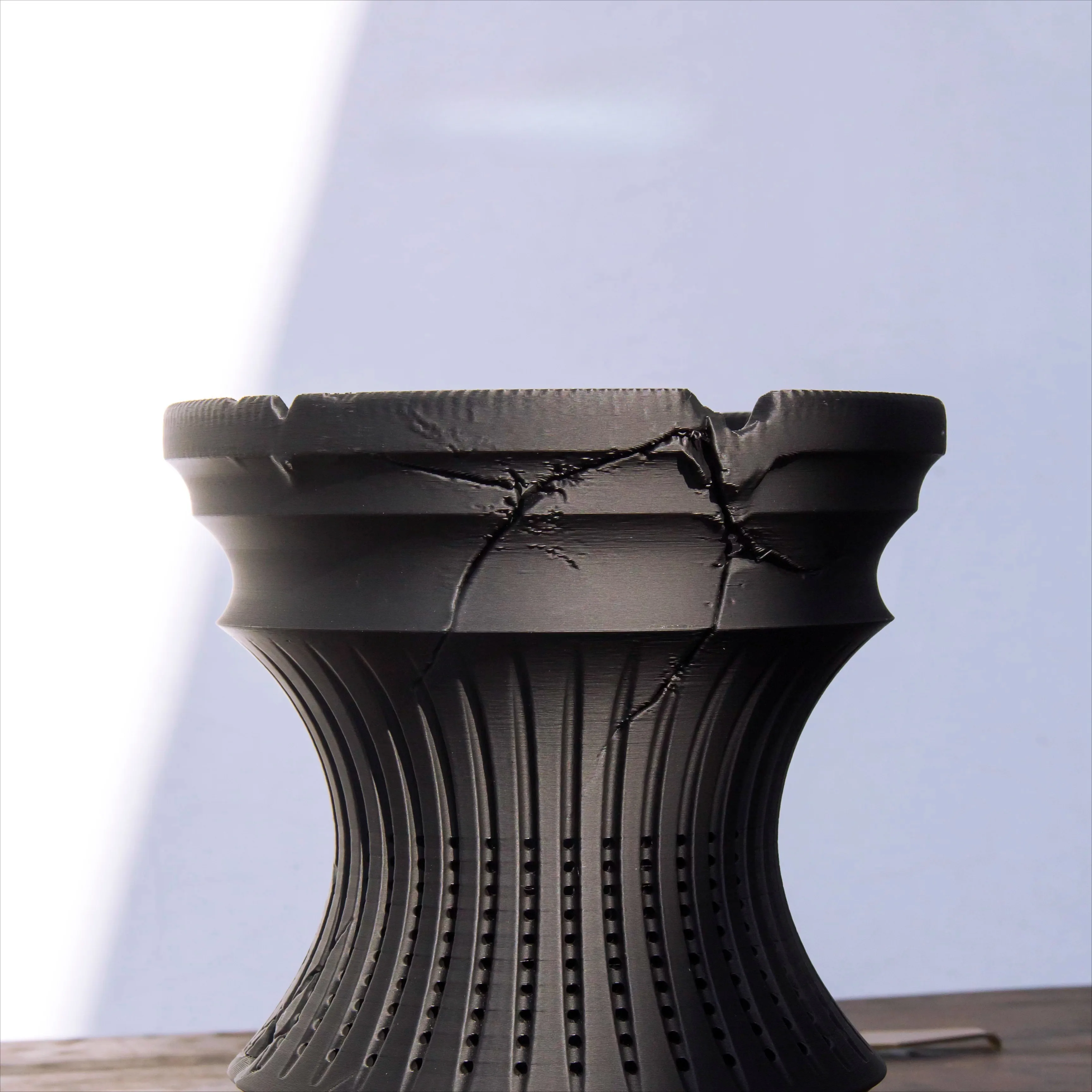 Striped Breathable Flower Pot | for Desert Rose, Elephant Bush, Caudex Plants | Well-Draining & Trendy