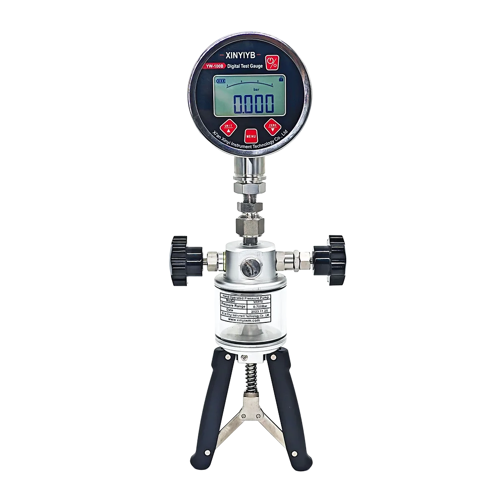 Portable Hydraulic Hand Pressure Tester Handheld 0~70MPa Hydraulic Pump Pressure Gauge Calibrator