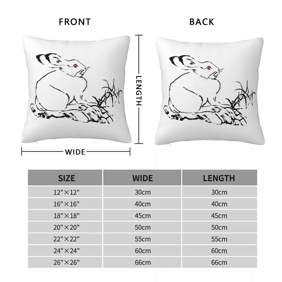 The Untamed Lantern Rabbit Pillowcase Polyester Linen Velvet Printed Zip Decor Throw Pillow Case Home Cushion Cover Wholesale