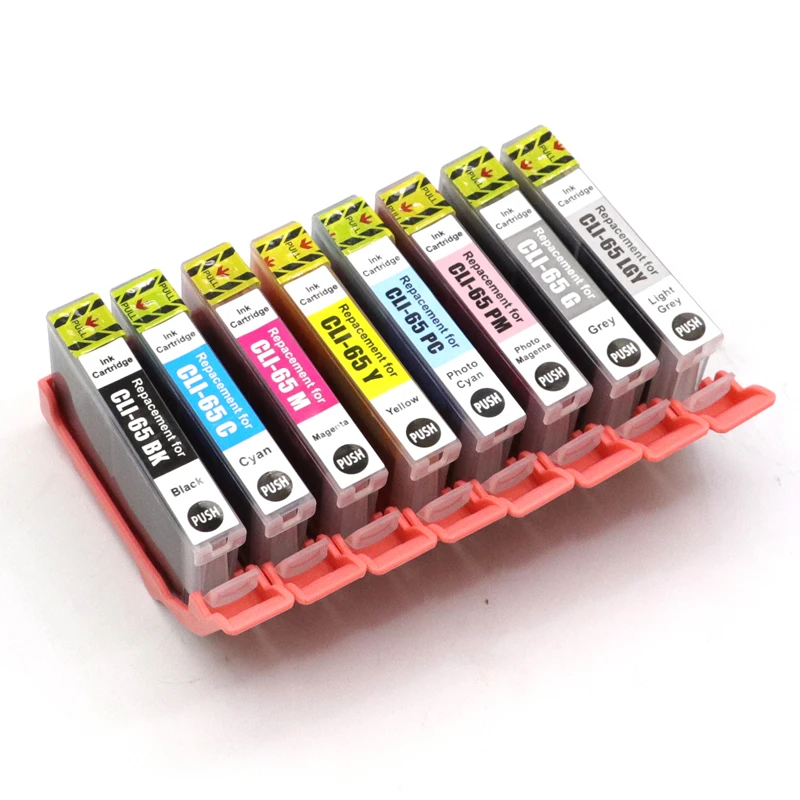1pcs~40pcs CLI-65 ink Cartridge CLI65 Compatible for For Canon Pixma pro-200 Printer Color INK CARTRIDGE BK,C,M,Y,PC,PM,GY,LGY