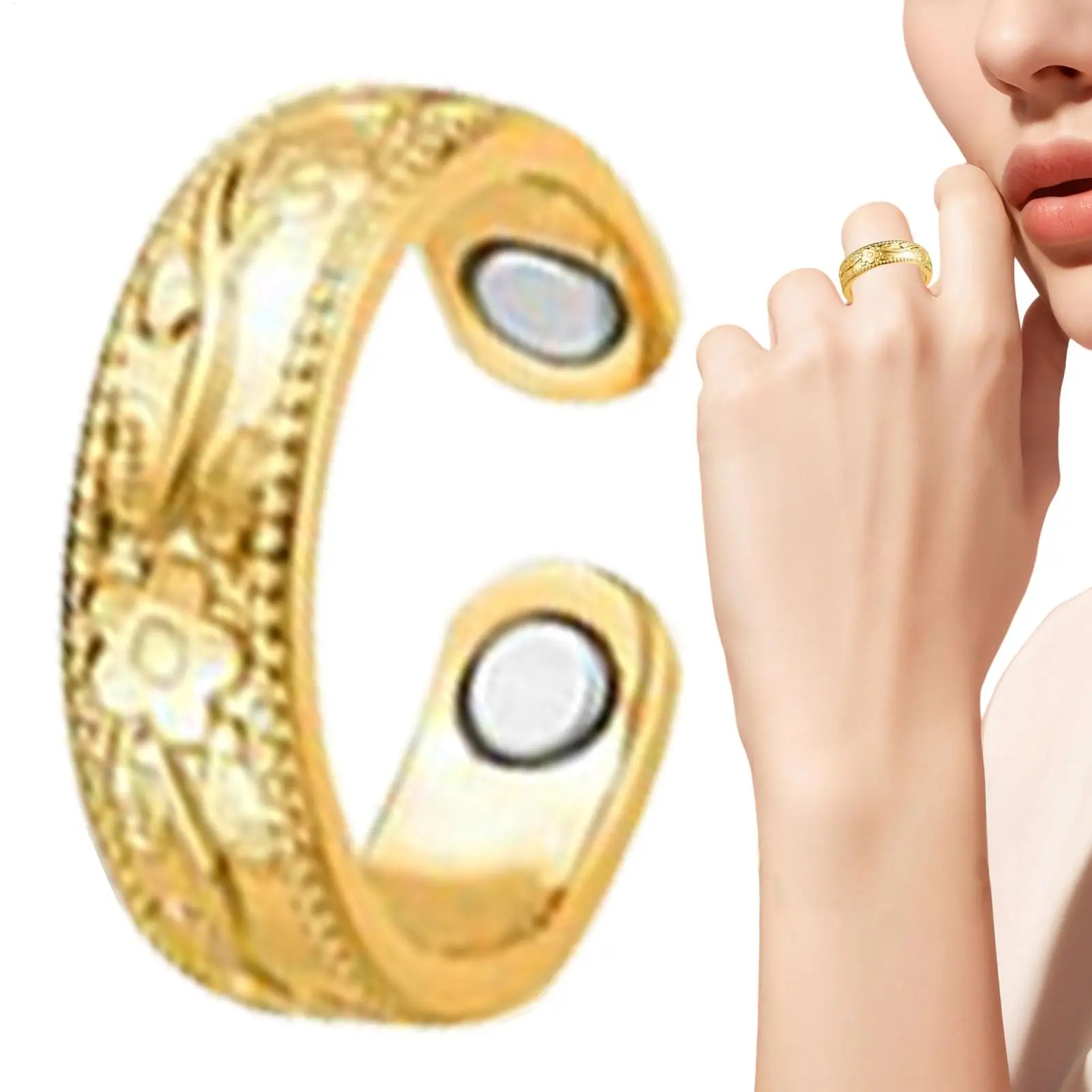 

Магнитные браслеты, медный регулируемый цветочный узор, магнитный браслет, кольцо для женщин, для ее жены, мамы, девочек, день рождения