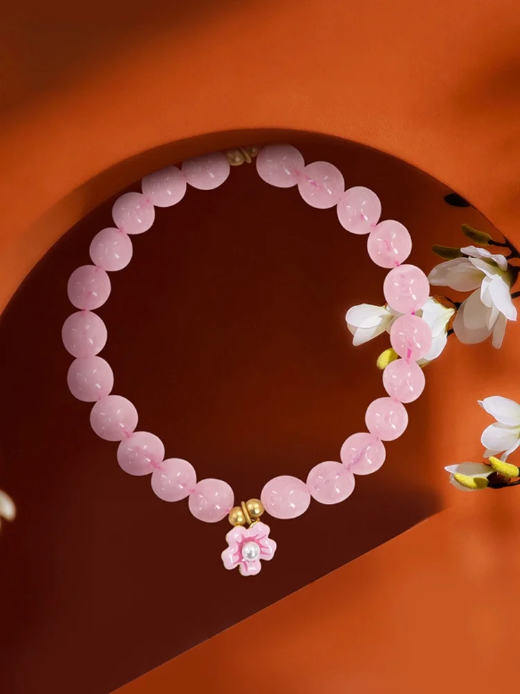 

National Museum of China Creative Gift Pink Crystal Bracelet Women's Jewelry Birthday Museum Gift Cute Creative Birthday Present