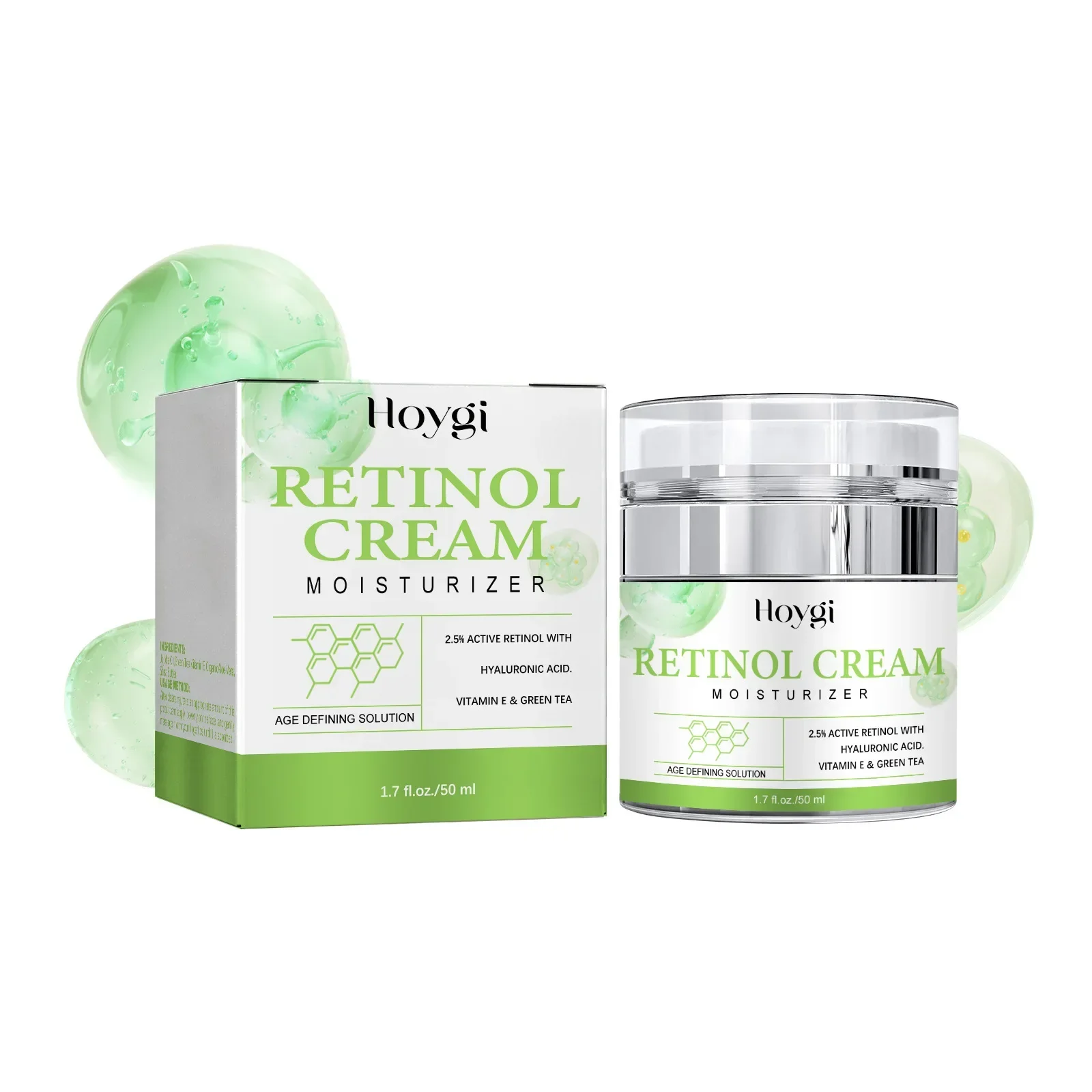 Hoygi Retinol Firming Cream Fade Wrinkles Spots Moisturizing Skin Elastic Tender Firming Anti-Aging Whitening Skin Care Cream