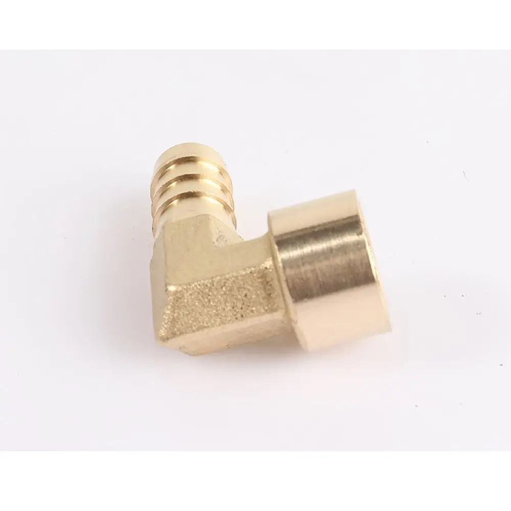 1/8" 1/4" 3/8" 1/2" PLF Pipe Joint Brass Pipe Fitting 90 Degree Elbow Hose Barb OD 6-8mm Female Thread Coupler Connector Adapter