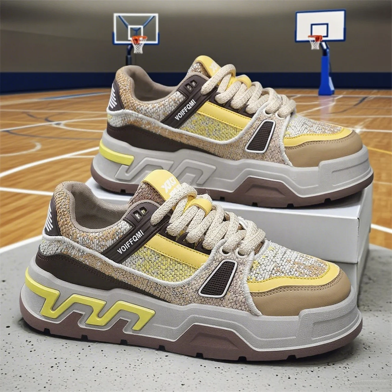 

Light luxury autumn low-top casual sneakers Korean version trendy thick sole heightening breathable sports men's shoes