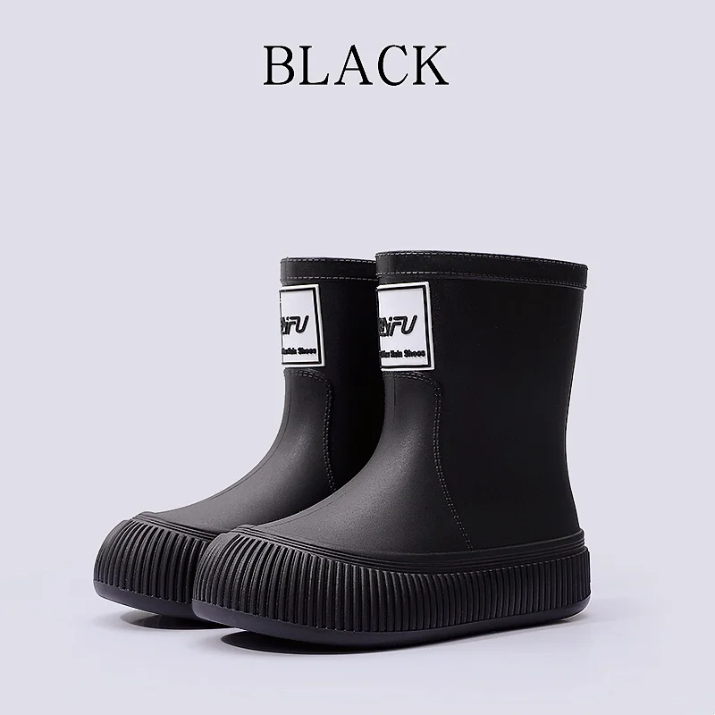 Trendy Slip On Rain Boots For Girls, Waterproof Non Slip Rain Boots For Outdoor Travel, All Seasons