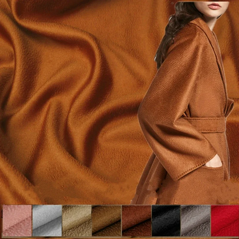 Imagem -03 - Luxo Moda lã Cashmere Tecido Dupla Face Ondinha Água de Seda Inverno Quente Cabolsa Faça Você Mesmo Costurar Tecidos Pano por Metro Marca de