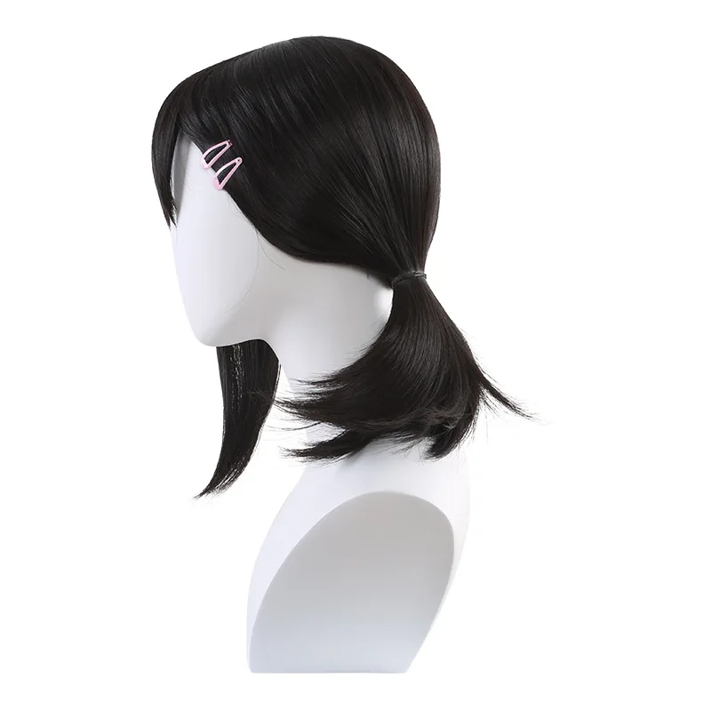 Chainsaw Man Cosplay Wig For Dongshan Xiaohong Black Side Braid Long Sideburns Anime Wig No Need To Trim