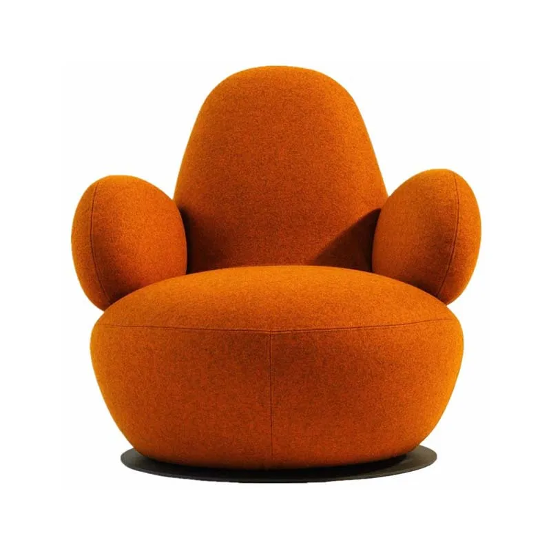 

Customizable Leisure sofa hotel clubhouse lobby reception lounge chair fabric rotatable single