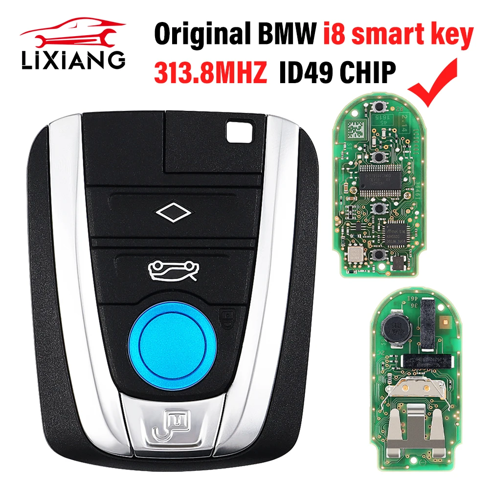 

Оригинальный ключ, 4 кнопки, 313,8 МГц, ID49 чип, дистанционный автомобильный ключ для BMW I3 I8 Series 2015 2016 2017 2018, брелок без ключа: NBGIDGNG1