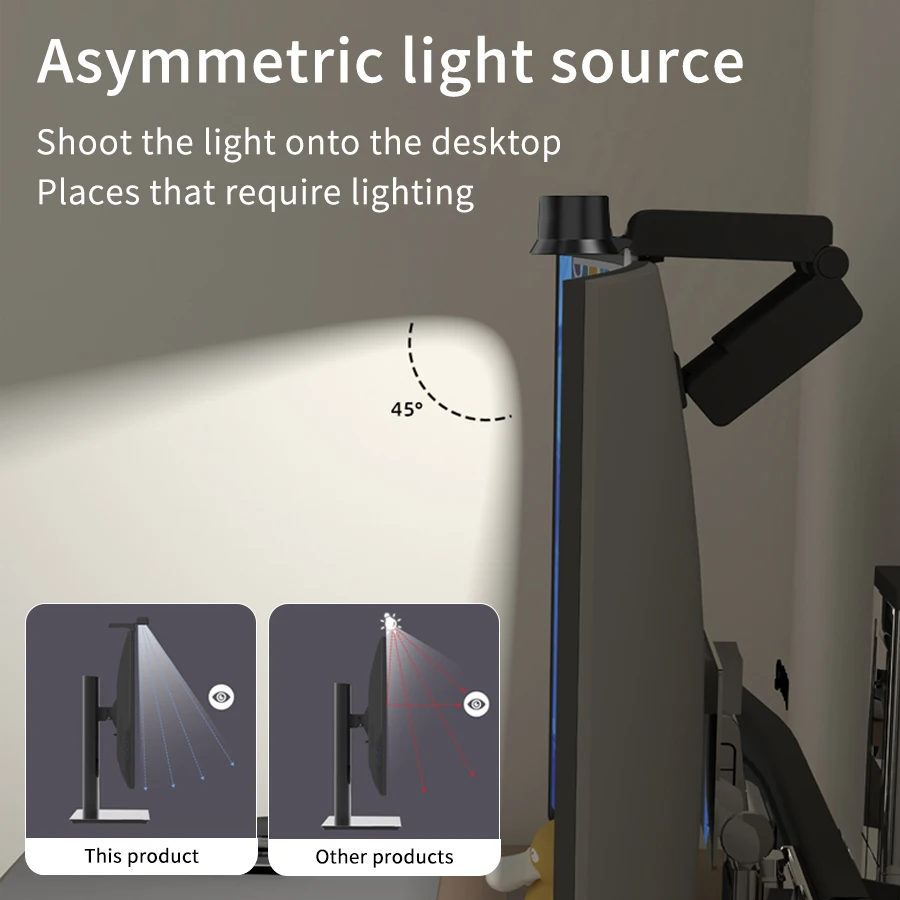 51cm Computer Monitor Light Strip Screen Hanging Light Stepless Dimming Desktop Monitor Light USB Desk Lamp Learn Reading Light