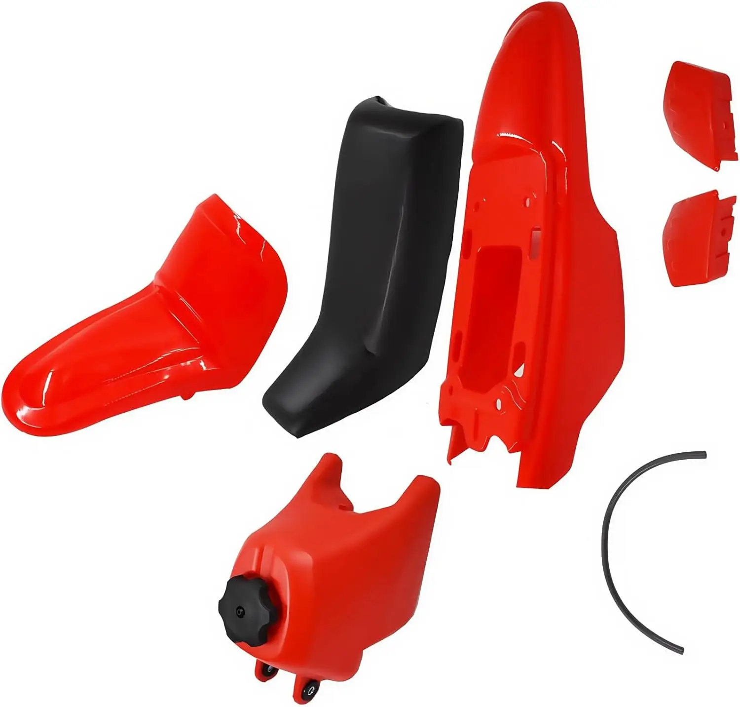 

Red PW50 Plastics Kit Motorcycle Plastic Mudguard Body Seat Gas Tank Kit Replacement for Yamaha PW50 PY50