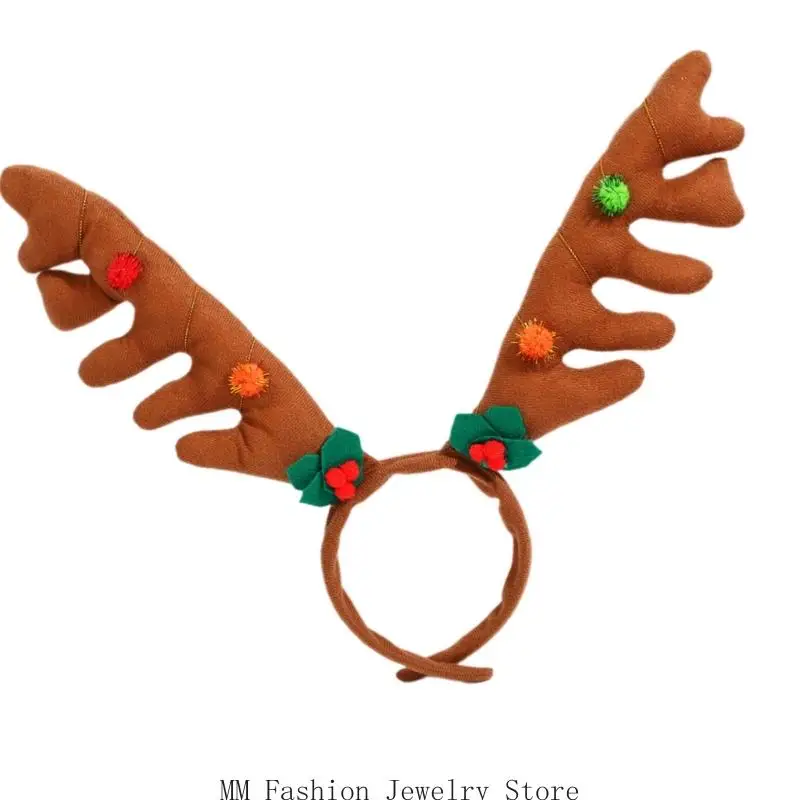 D0UB – bandeaux fête noël, bois en tissu doux pour adultes enfants, célébration vacances