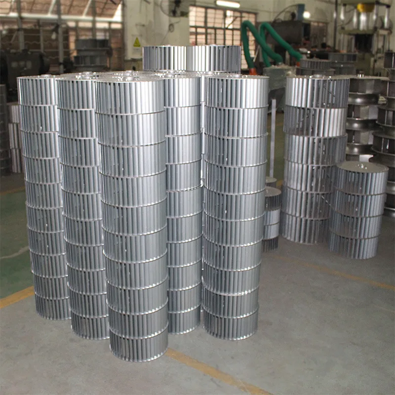 Forward tilting high pressure stainless steel double inlet wind wheel, high temperature centrifugal fan wind wheel, supporting
