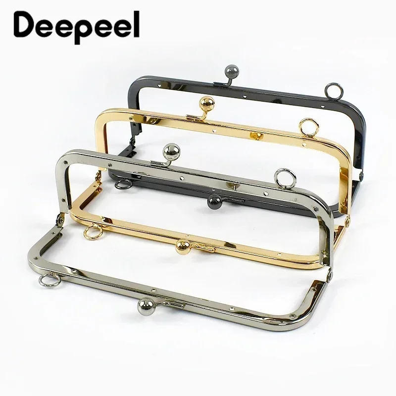 1/2/3/5Pcs 10/15/19cm Square Metal Purse Handbag Handles Bag Kiss Clasp Lock Frame Handle DIY Wallet Sewing Hardware Accessories