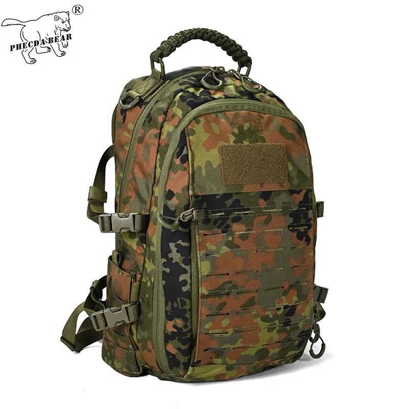 Mochila táctica Flecktarn corte láser nylon 550D para portátil - imagen 5