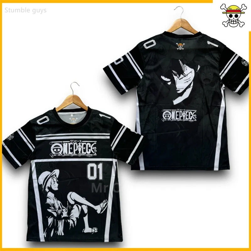 Herren Freizeit-Sporttrikot Sommer One Piece Luffy Grafikdruck Kurzarm Atmungsaktives Leichtgewicht-Oberteil Kinder Jungen Kleidung