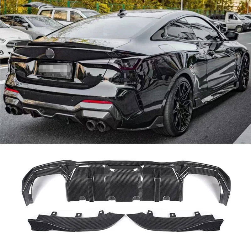 High quality Dry Carbon Fiber Rear Bumper Lip Spoiler Diffuser for  G22 G23 Coupe 2021+ SQ Style rear diffuser