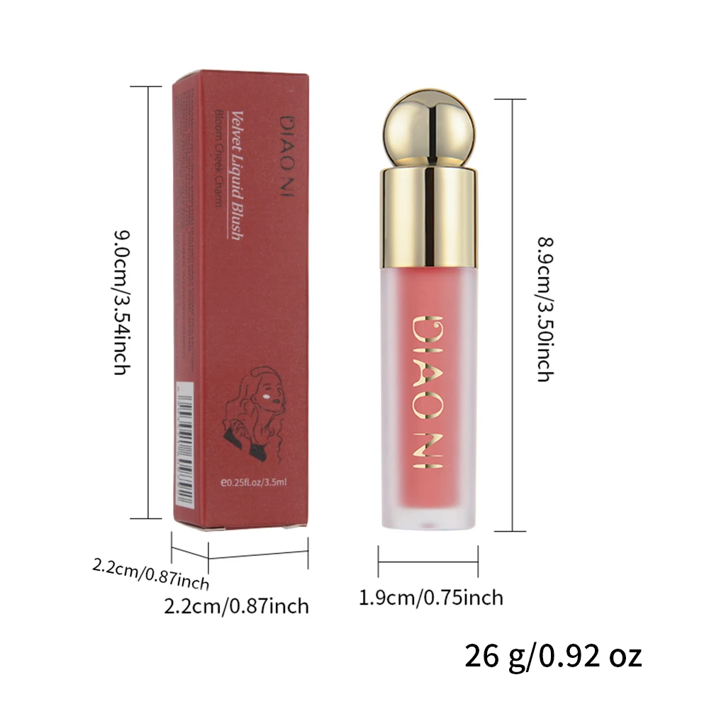 Vloeibare Blush Zachte Matte Vloeibare Crème Blush Make-up Lichtgewicht Schoonheid Blush Make-up voor Langdurige Natuurlijke Fluwelen Vloeibare