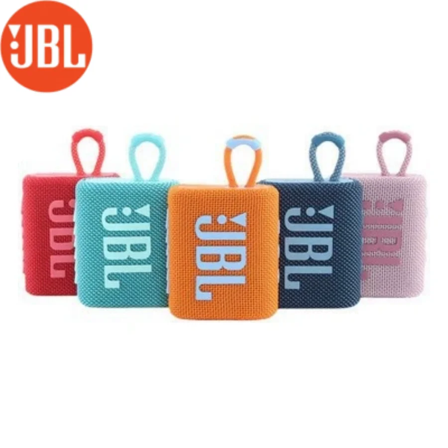 JBL GO3 Mini Wireless Bluetooth Speaker IP67 עמיד בפני אבק 7H חיי סוללה Pure Bass חוסך כבלים נייד כבל 0.3 מ'
